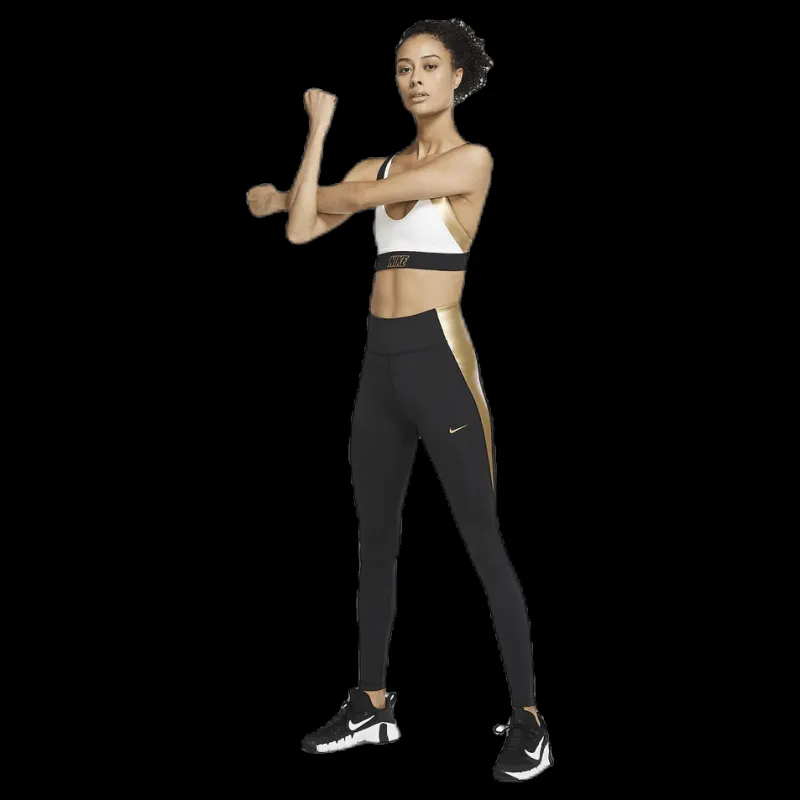 New Nike One Tight Black/Gold Svart