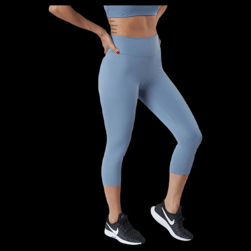Discount Nike One Tight MR Capri 2.0 Grey Grå