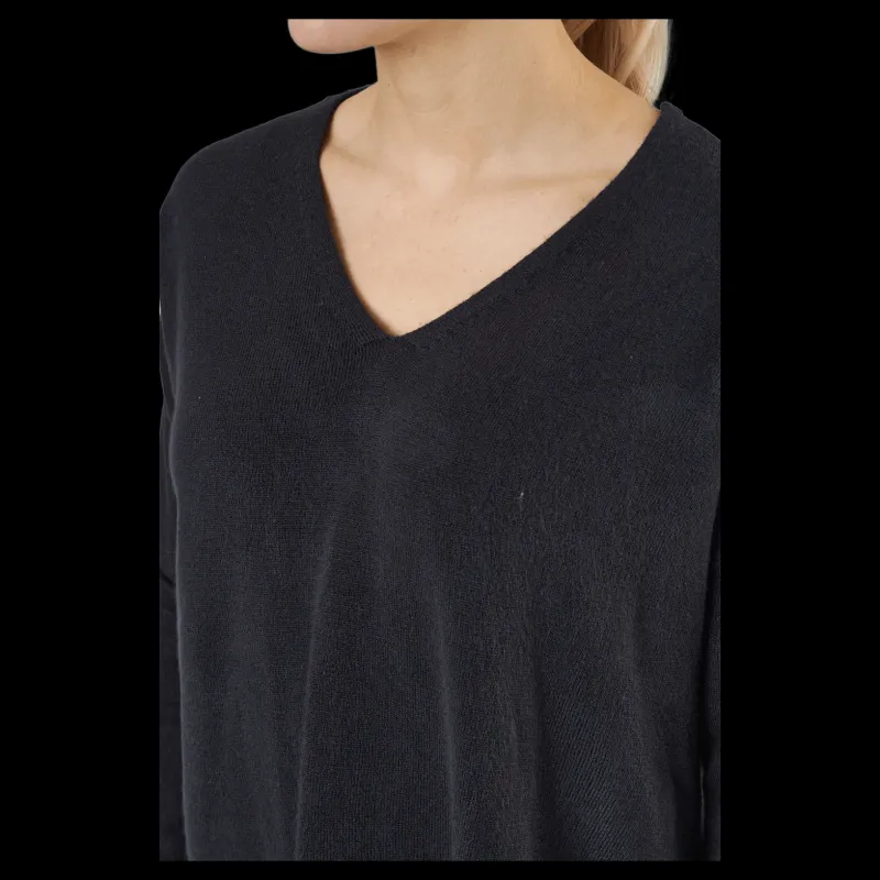New Only Onlamalia L/s V-neck Pullover Black Svart