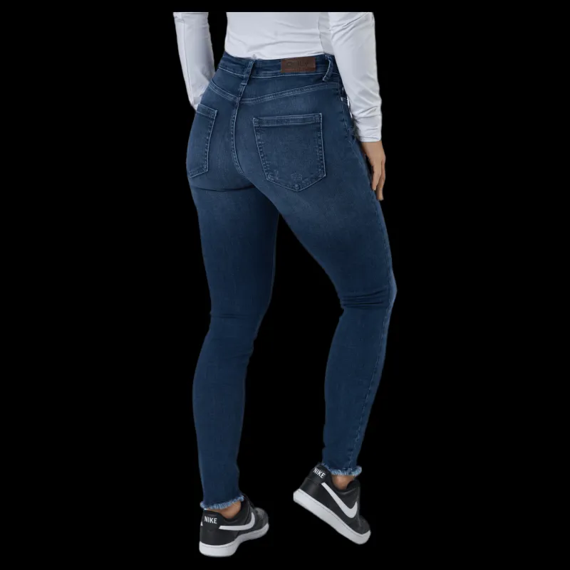 Only Onlblush Life Mid Sk Ank Raw R Dark Blue Denim Blå Discount