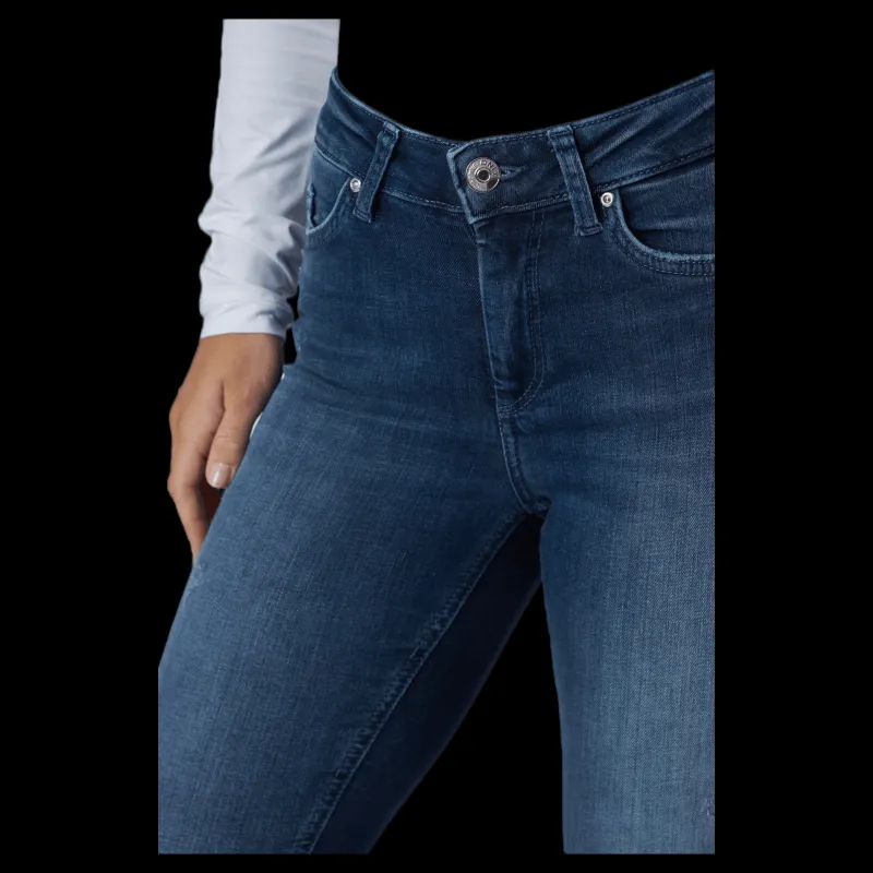 Only Onlblush Life Mid Sk Ank Raw R Dark Blue Denim Blå Discount