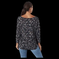 Discount Only Onlelcos 4/5 Aop Top Jrs Noos Taupe Gray Flerfärgad
