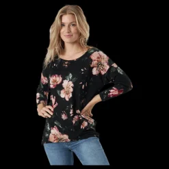 Only Onlelcos 4/5 Aop Top Jrs Noos Black W/jasmin Flower 15 Svart Online