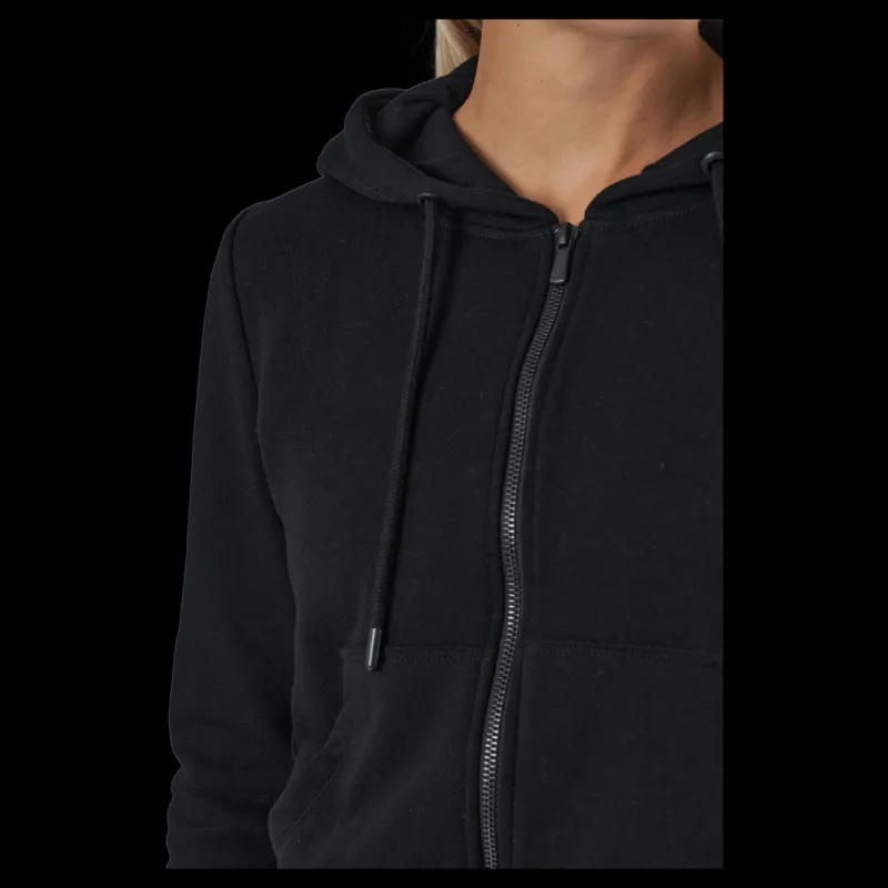 Only Onlfeel Life L/s Zip Hood Swt Black Svart Outlet