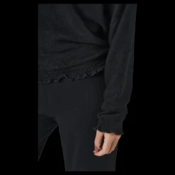 Only Onljenka L/s O-neck Smock Top Black Svart Outlet