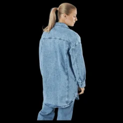 Only Onlkasia Ls Os Shirt Dnm Bj No Medium Blue Denim Blå Sale