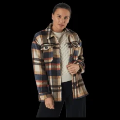 Discount Only Onlmaci L/s Check Shacket Pnt Humus Flerfärgad