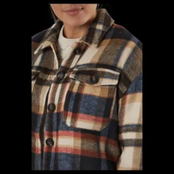 Discount Only Onlmaci L/s Check Shacket Pnt Humus Flerfärgad
