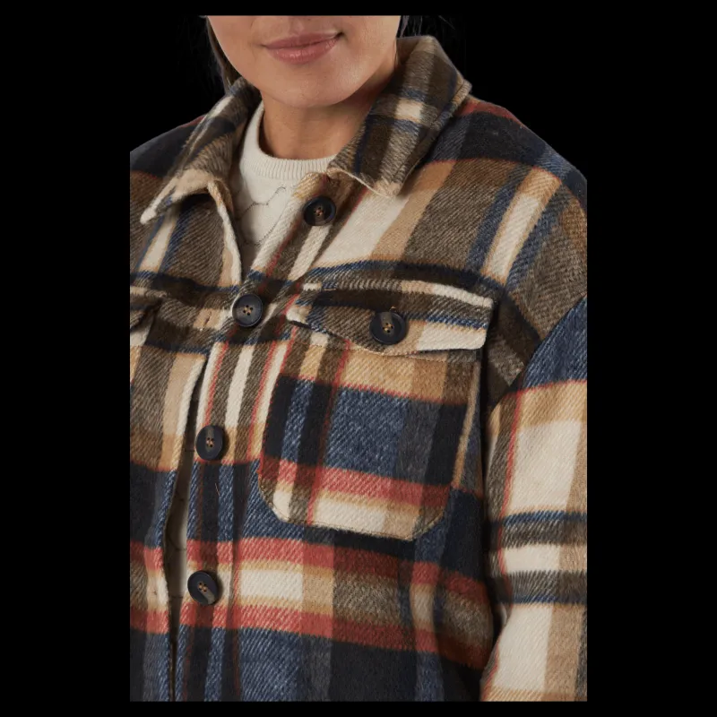 Discount Only Onlmaci L/s Check Shacket Pnt Humus Flerfärgad