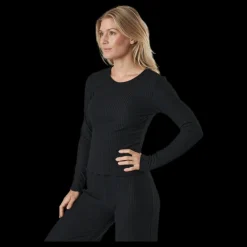Outlet Only Onlnella L/s O-neck Rib Top No Black Svart