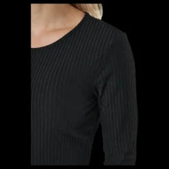 Outlet Only Onlnella L/s O-neck Rib Top No Black Svart