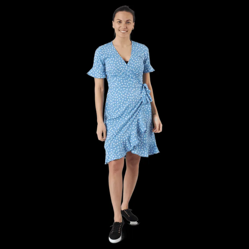 Sale Only Onlolivia S/s Wrap Dress Wvn Allure Blå