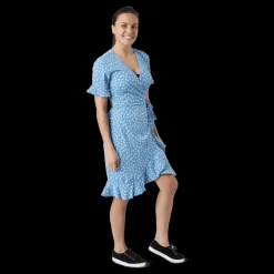 Sale Only Onlolivia S/s Wrap Dress Wvn Allure Blå