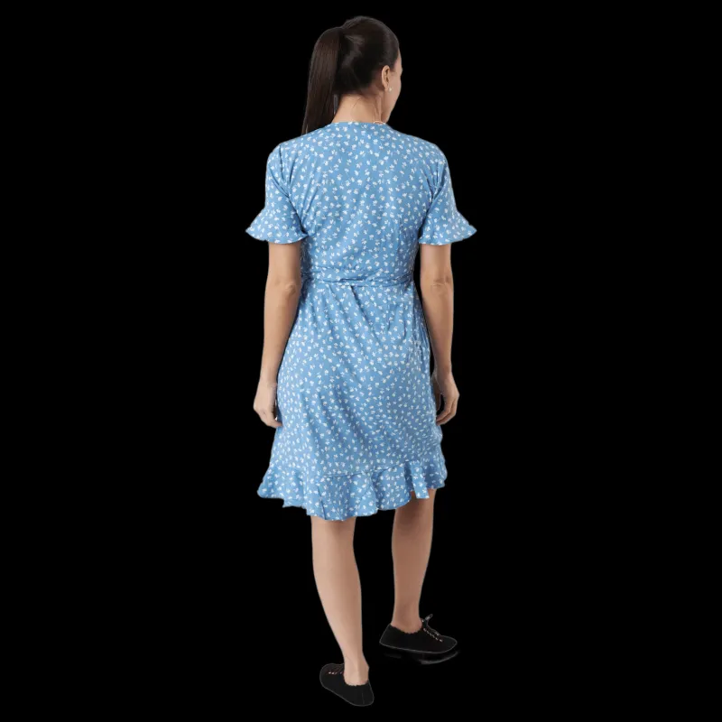 Sale Only Onlolivia S/s Wrap Dress Wvn Allure Blå