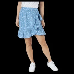 Only Onlolivia Wrap Skirt Wvn Allure Blå Clearance