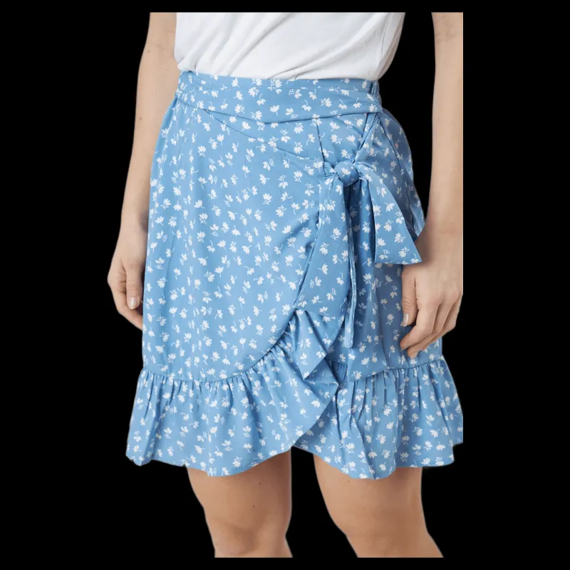 Only Onlolivia Wrap Skirt Wvn Allure Blå Clearance
