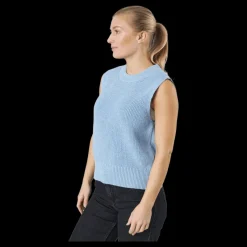 New Only Onlparis Life Vest Knt Sky Blue Blå