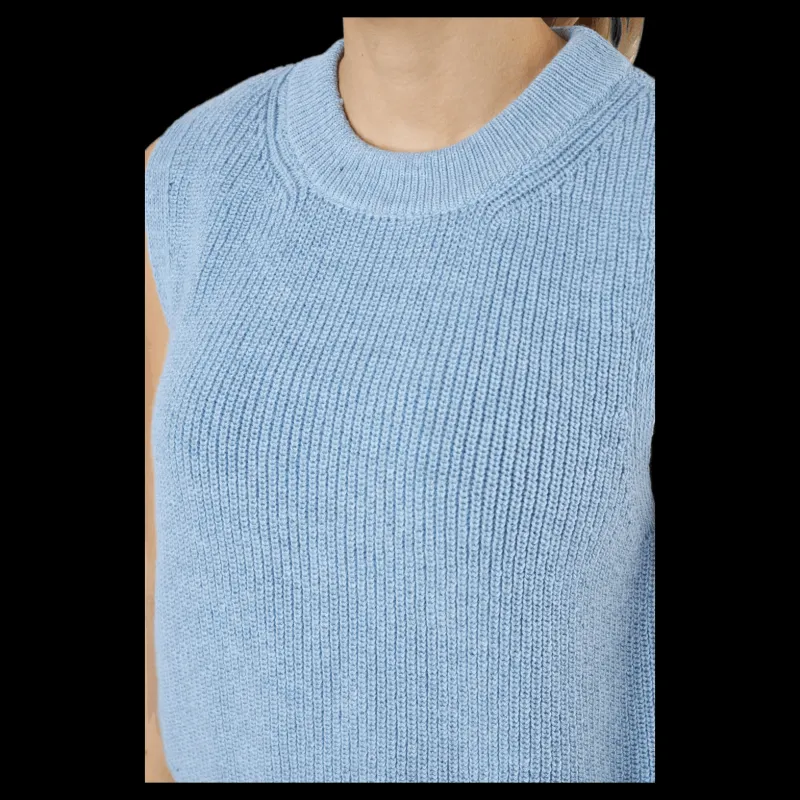 New Only Onlparis Life Vest Knt Sky Blue Blå