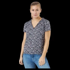 Clearance Only Onlsonja Life S/s V-neck Top N Night Sky Flerfärgad