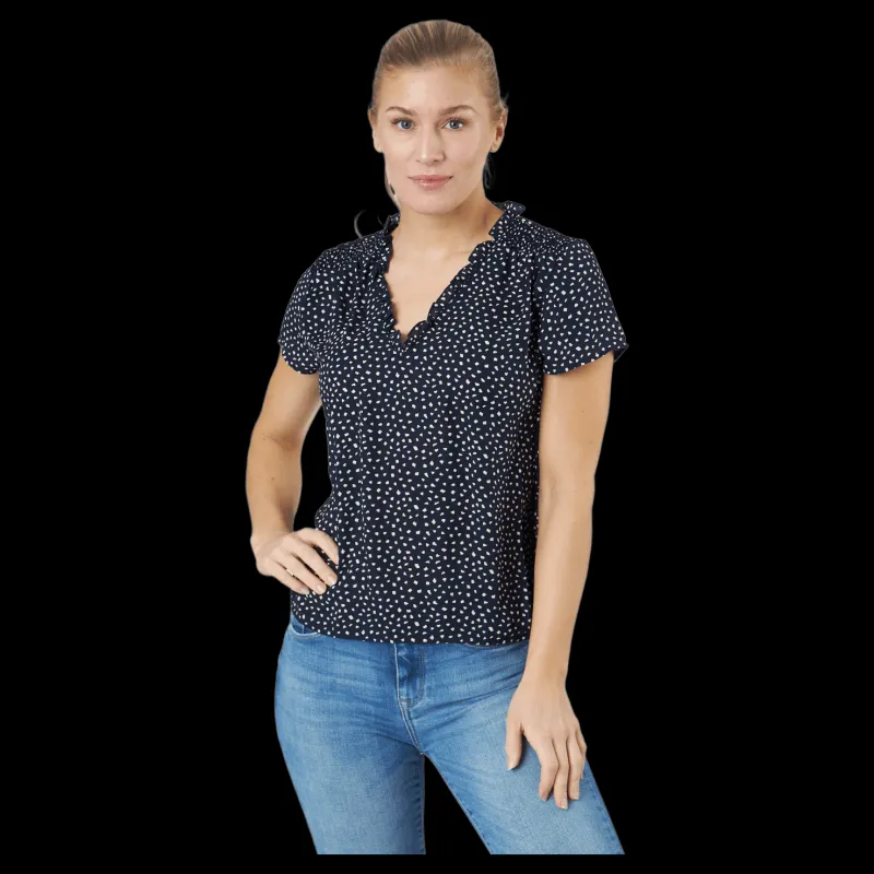 Only Onlsonja Life S/s V-neck Top P Night Sky Blå New
