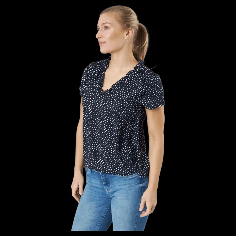 Only Onlsonja Life S/s V-neck Top P Night Sky Blå New