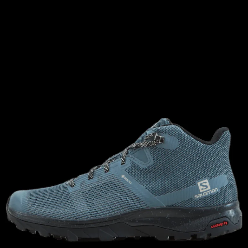 Best Salomon Outline Prism Mid Gtx W Stormy Weather/black/rainy Day Blå