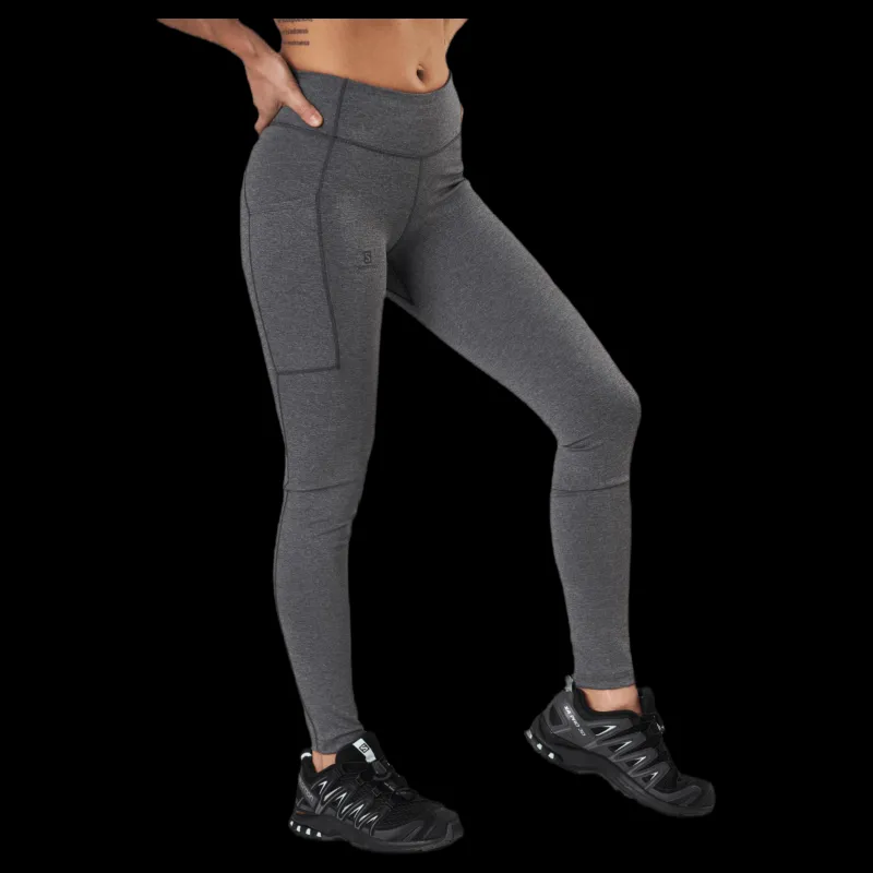 Salomon Outline Tights Black/Grey Svart och Grå