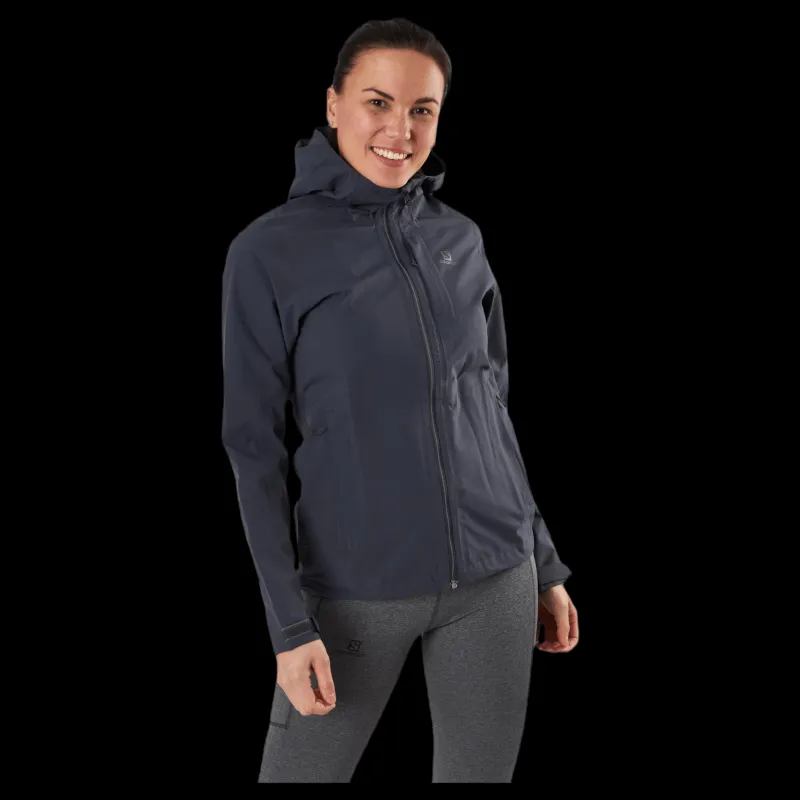 Outlet Salomon Outrack 2.5L Waterproof Jacket Grey Grå