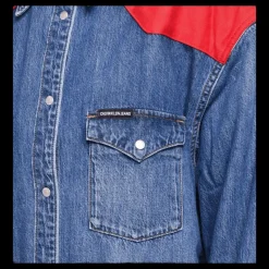 Calvin Klein Oversized Foundation Shirt Blue Blå Hot