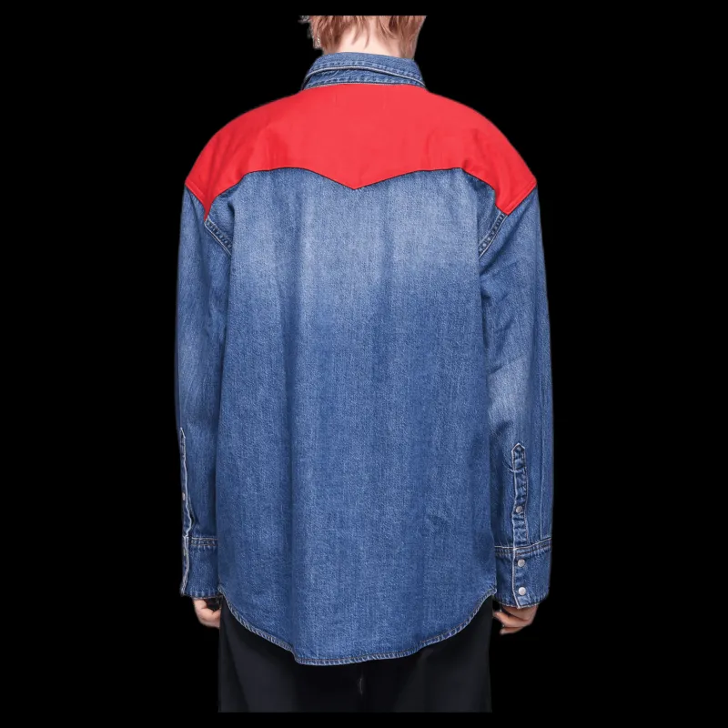 Calvin Klein Oversized Foundation Shirt Blue Blå Hot
