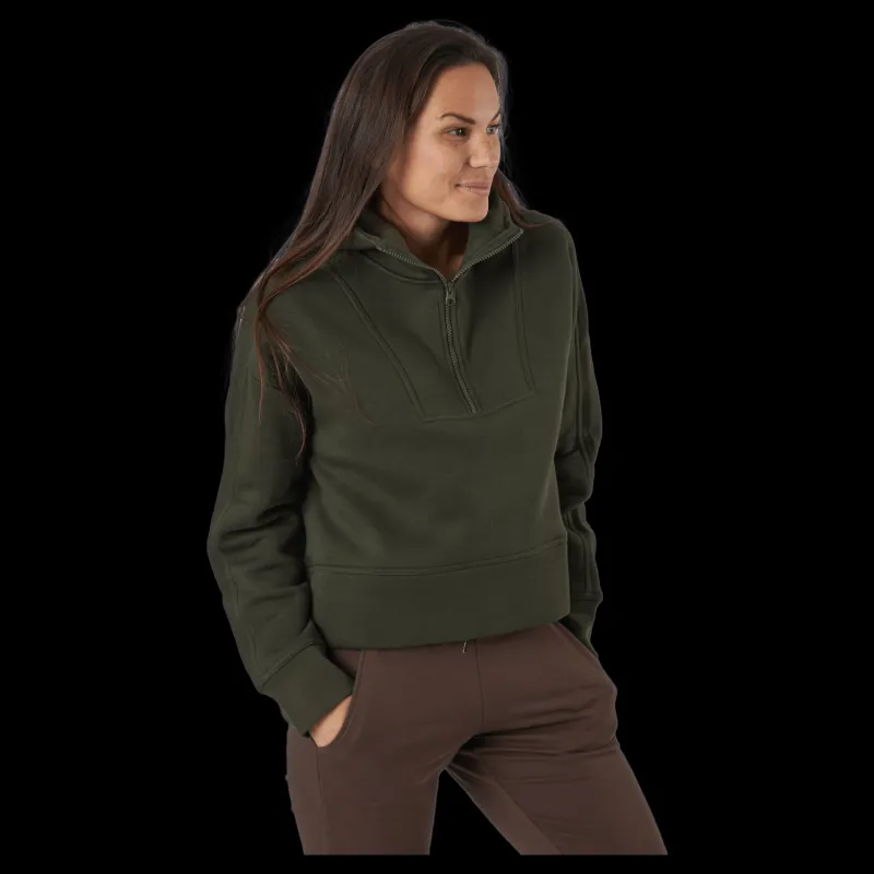 Clearance Casall Oversized Zip Hood Forest Green Grön