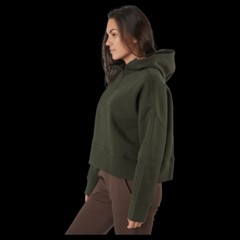 Clearance Casall Oversized Zip Hood Forest Green Grön