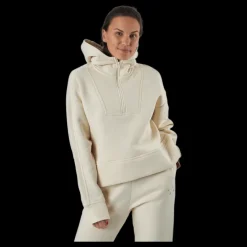 Casall Oversized Zip Hood Light Sand Beige Discount