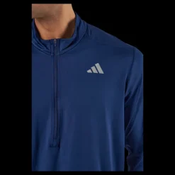 New adidas Own the Run 1/2 Zip Long-Sleeve Top Dark Blue Blå