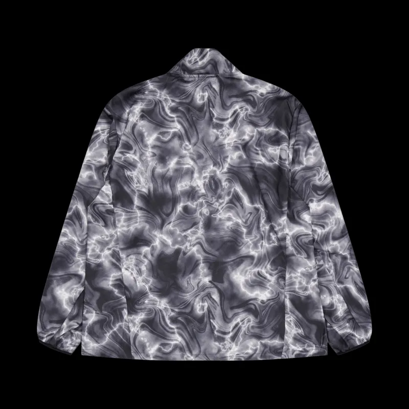 New adidas Own the Run Allover Print Hooded Running Windbreaker White Flerfärgad