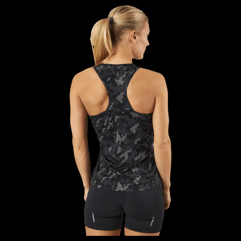 Clearance adidas Own the Run Camo Running Tank Top Black Svart