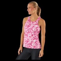 Clearance adidas Own the Run Camo Running Tank Top Clear Pink Rosa