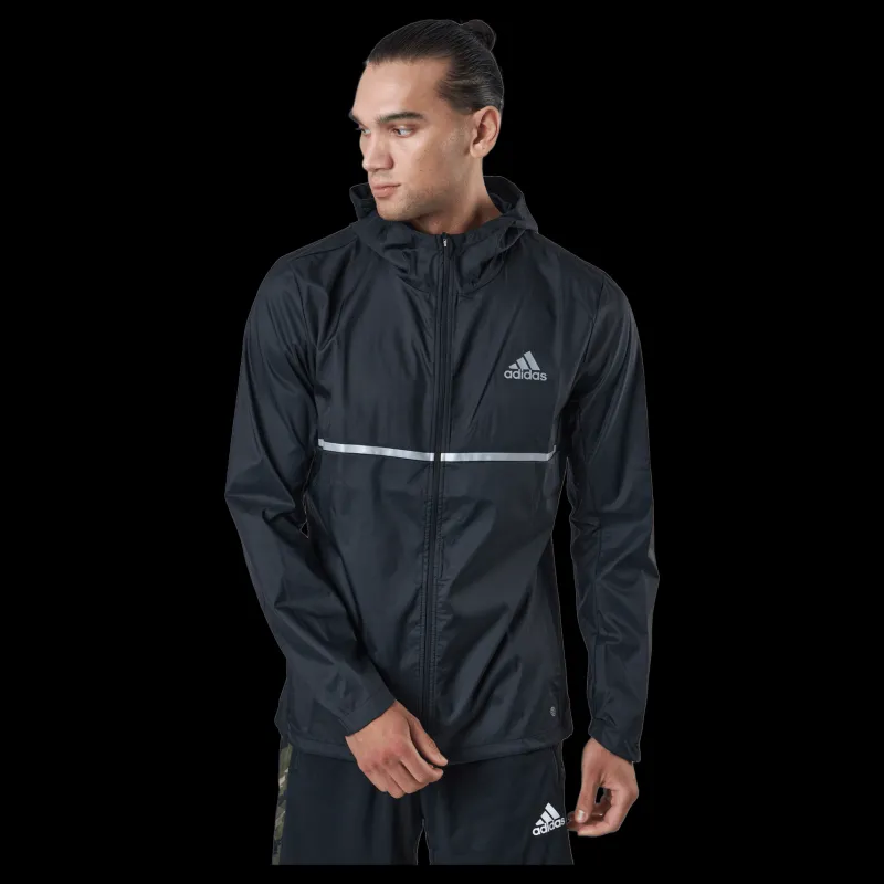 Clearance adidas Own The Run Jkt Black/reflective Silver Svart