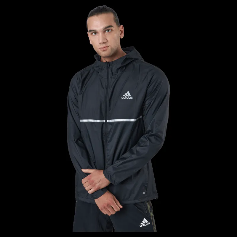 Clearance adidas Own The Run Jkt Black/reflective Silver Svart