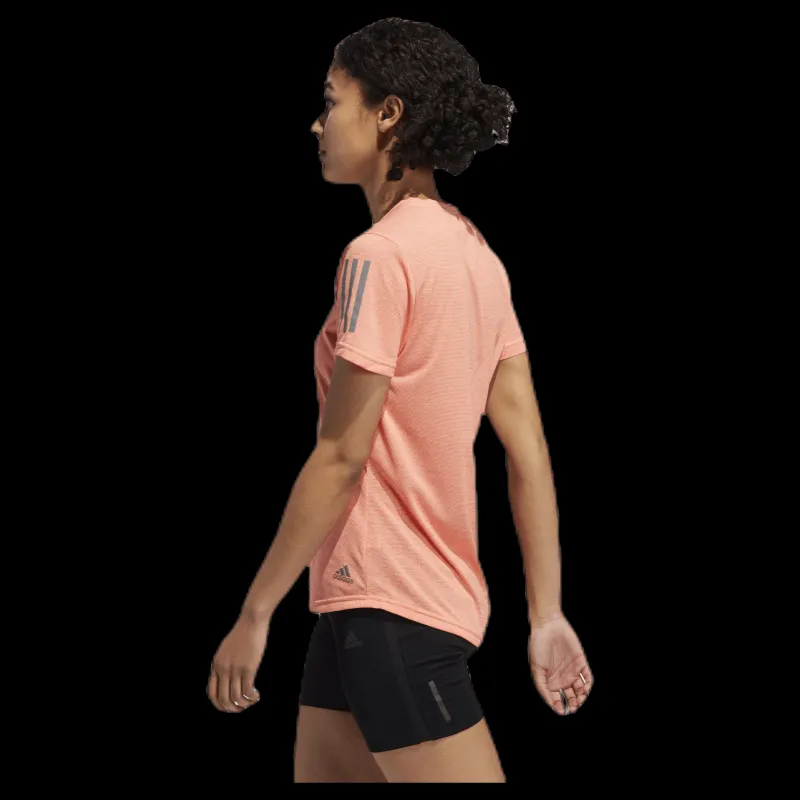 Discount adidas Own the Run Tee Orange/Pink Rosa