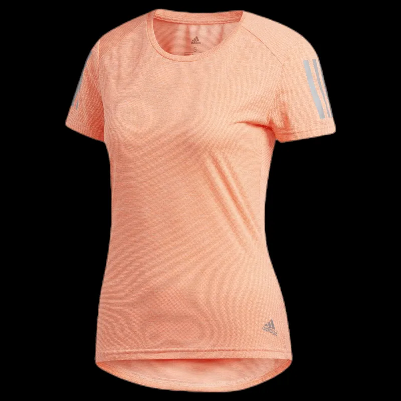 Discount adidas Own the Run Tee Orange/Pink Rosa
