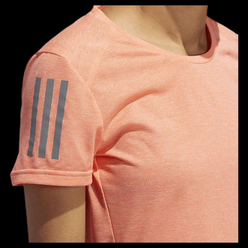Discount adidas Own the Run Tee Orange/Pink Rosa