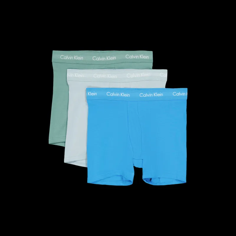 Discount Calvin Klein 3p Boxer Brief Blue Blå