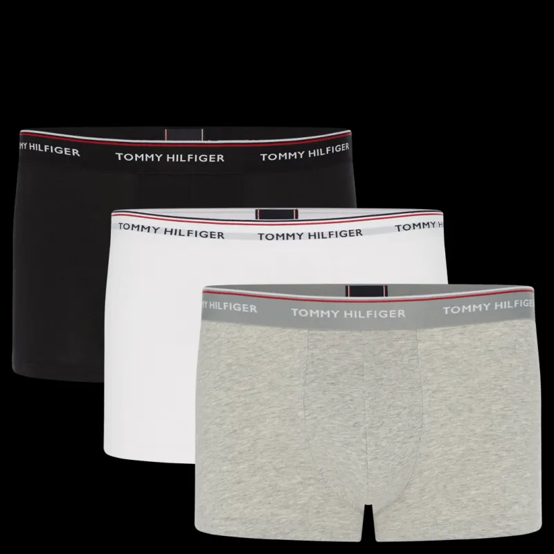 Hot Tommy Hilfiger 3p Trunk, 004 Black/grey Heather/white Svart