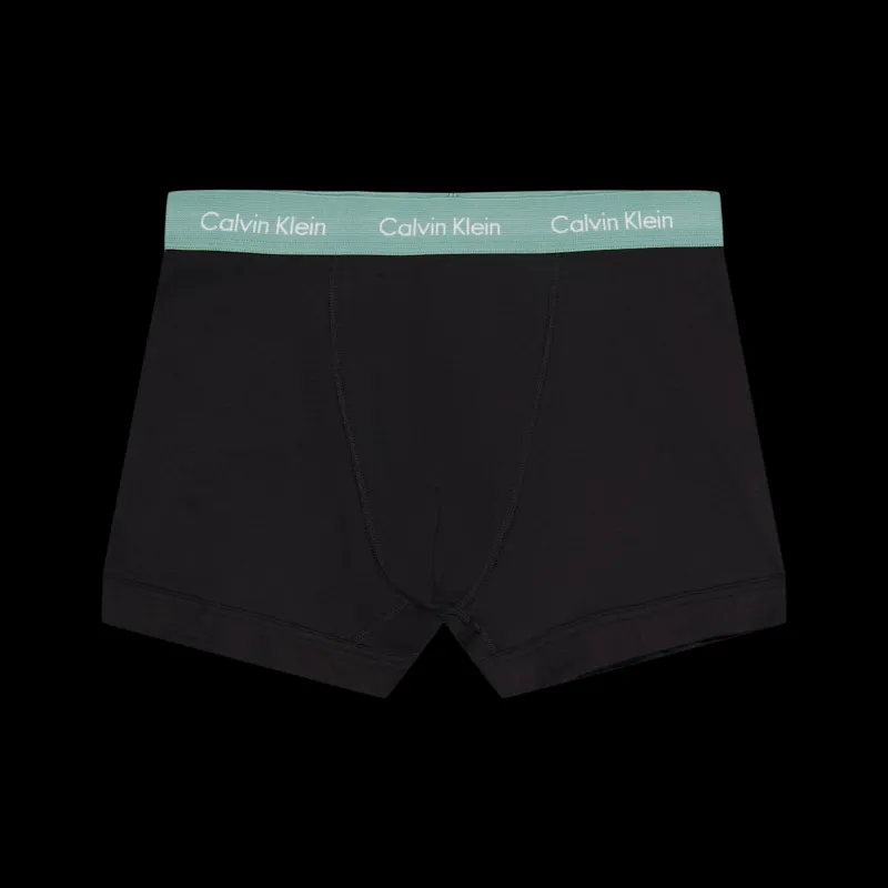 Calvin Klein 3p Trunk B- Vivid Bl, Arona, Sageb Grn Svart Clearance
