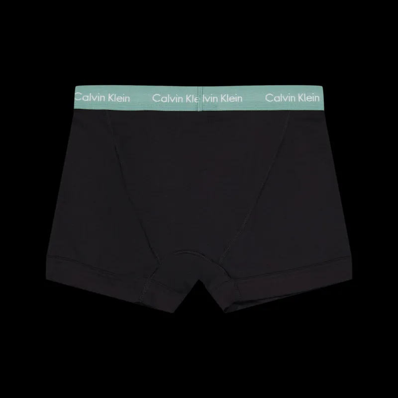 Calvin Klein 3p Trunk B- Vivid Bl, Arona, Sageb Grn Svart Clearance