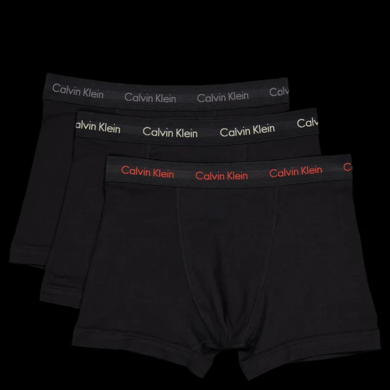 Calvin Klein 3p Trunk Black Svart