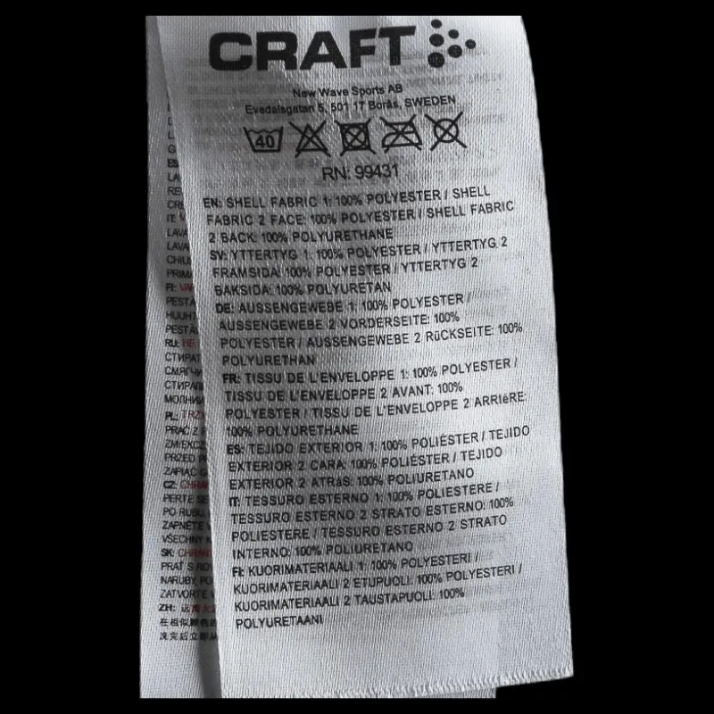 Craft P Warm Jacket M Black Svart Clearance