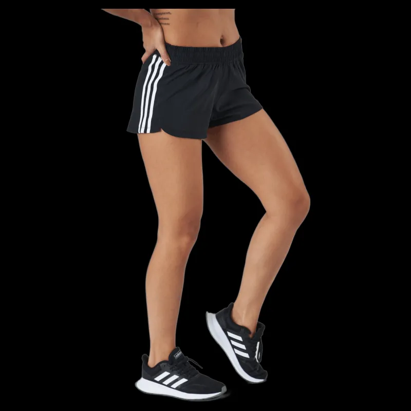 Sale adidas Pacer 3 Stripe Woven Short Black / White Svart