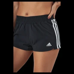 Sale adidas Pacer 3 Stripe Woven Short Black / White Svart